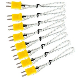 Haisheng Pack of 8 Thermocouple Temperature Sensors with K Type Mini Plug 1 Metre Thermocouple Temperature Sensor Type K Connection Thermocouple Measuring Range -50 ~ 400 °C
