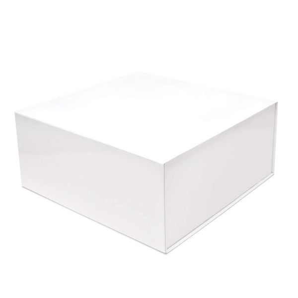 Magnetic Gift Box - 15 Pack White Collapsible Boxes with Lid Closure in Bulk, Luxury Cardboard Packaging for Boutiques, Small Business, Apparel, Retail, Bridesmaid, Parties, Large, Bulk - 14x14x6