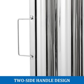 Ajikgn 6Pcs Stainless Steel W x 15.5" H x 1.9" TH Range Baffle, 5 Grooves Restaurant Exhaust Grease, Commercial Kitchen Hood Filter, 430 SS 19.4" Wx15.5 H, slivery, 14 Pounds