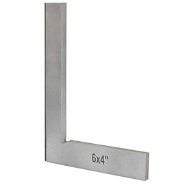 90 Degree Angle Hardened Steel 6'' x 4" Bevel Edge Square Machinist Tool