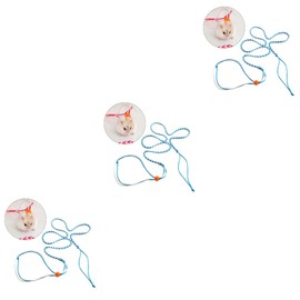BESPORTBLE 3pcs Flexible Tie Lead Leash Harness for Guinea Pig Squirrel Mouse Hamster Pet Accessories Random Color