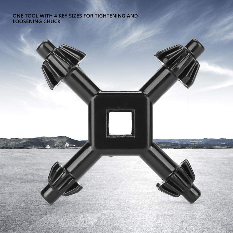 xuuyuu Drill Chuck Key, 4 in 1 Chuck Handle, Multi-functional,