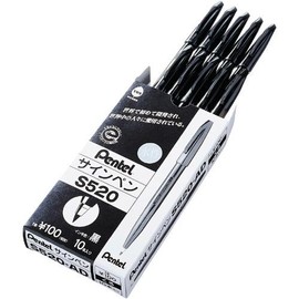 Pentel Sign Pen, Black, 30 Pens