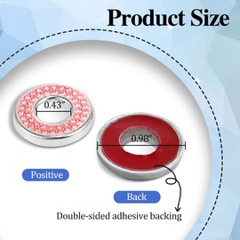 Bling Car Door Lock Accessories Door Lock, Bling Inner Car Door Lock Cover Stickers, Car Door Lock Pin Caps for C Class C200 C300 E Class E200 300 GLC 200 260 300, Pack of 4 (Pink)