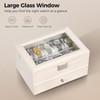 BEWISHOME Watch Case, 20-Slot Watch Box for Men, 2-Layer Watch
