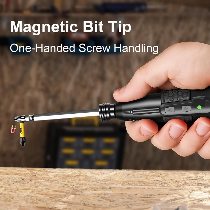 3.6V Cordless Electric Screwdriver - 3.5Nm Torque & Rust-Proof Bits,