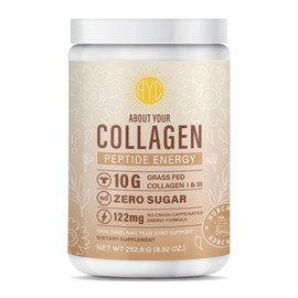 ABOUT YOUR COLLAGEN ABOUT YOUR COLLAGEN Peptide Energy Collagen Powder Hair, Nail, Skin, Type I & III,Caffeine for Energy, Vitamin C, Biotin, Hyaluronic Acid, Zero Sugar C 8.92 oz (Horchata)