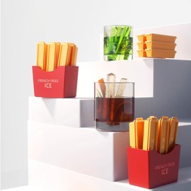 6 Pieces Reusable Popsicle Mould ，Magnetic Storage Box | Individually Removable & Easy to demould | Ice Mould for Water ice for Creamy Water ice