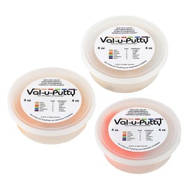 Val-u-Putty Exercise Putty - Pear, Peach, Orange - 4 oz Each - Bundle