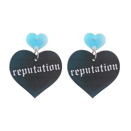 HSWYFCJY Album Song Title Earrings for Women, TS Inspired Earrings Gifts for Music Lover TS Singer Fans, Heart Shape Earrings Gifts for Girls