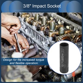 INFINAUTO Spark Plug Impact Socket 63mm for Car Motorcycle Dirtbike Repair Hardware Tool CR-V Black Durable 12 Point 14mm 3/8 Inch Drive