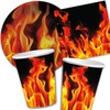 DH-Konzept 10 Paper Plates Fire for Birthday, Barbecue or Party