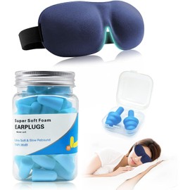 Tapones de Oídos para Dormir, 31 Pares, con Antifaz para Dormir y Viajes