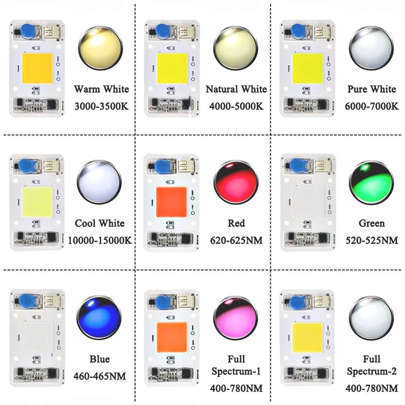 50W Driverless Solderless LED Chip Integrated Smart IC DIY (Warm