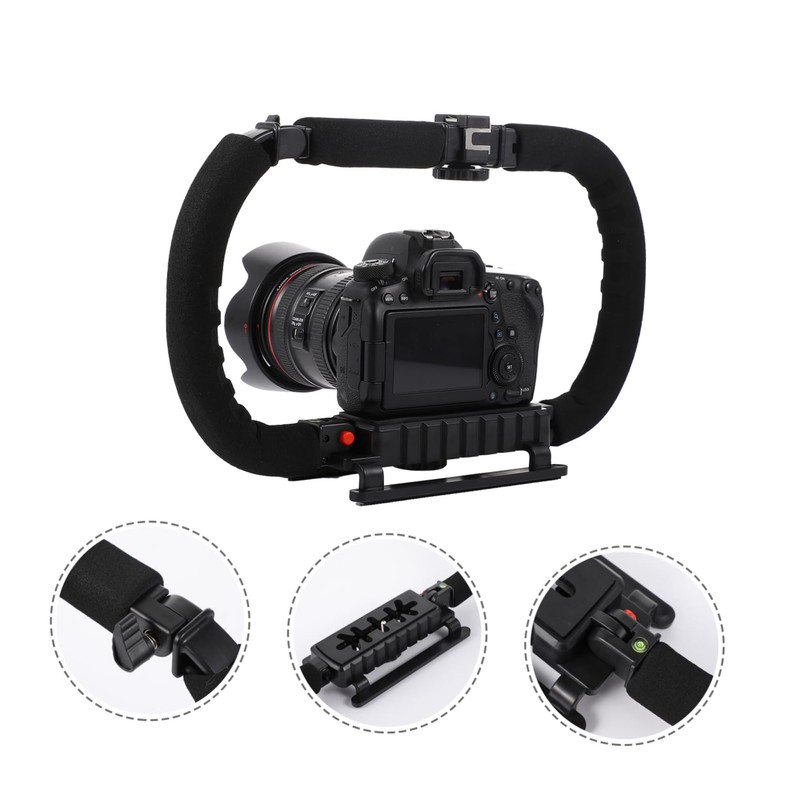 KOMBIUDA Rig Handheld Camera Stabilizer with Non Slip Base Screw