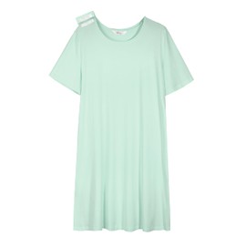 AVIIER 100% Cotton Hospital Gowns for Women Open Back Tear Away Post Shoulder Surgery Dress Adaptive Clothing Nightgowns Light Green XXL