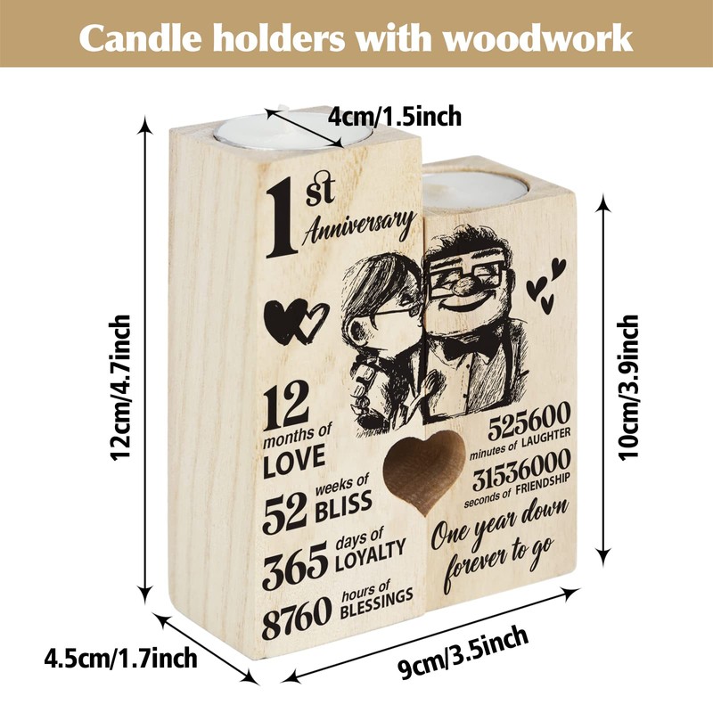 1st Anniversary Wedding Gifts for Wife, Her, Girlfriend, Couples Gift