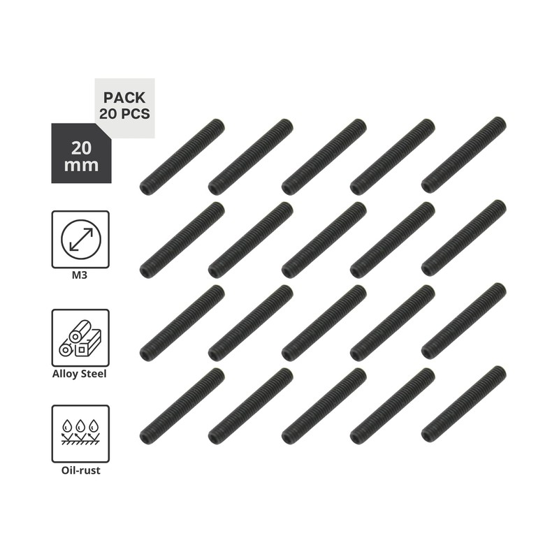 DOJA Industrial | Allen Threaded Metric Headless Screws | M3