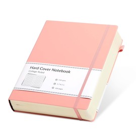CAGIE Pink Journal Notebook for Women, 320 Pages College Ruled Notebook, 100 Gsm Paper Thick Lined Journal, A5 Hardcover Journals for Writing, 5.7x8.3 In