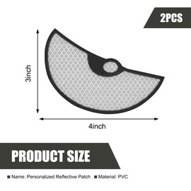 Bawkars 2 PCS Car Reflective Stickers, Semicircular Devil Eyes Decals, 4.13" x 2.95" Waterproof Night Safety Driving Caution Sign, Universal for Car Trunk Bumper Window Rear Tailgate (White)