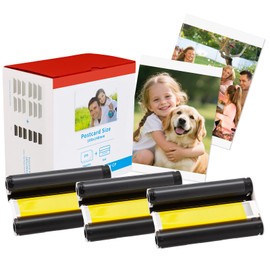 Compatible for Canon Selphy CP1500 Ink and Paper CP1300,4x6 Inch KP-108IN Photo Paper Set (3 Ink + 108 Sheets) for Selphy CP1500 CP1300 CP1200 CP1000 CP910 CP900 CP810