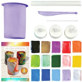Hapinest Make Your Own DIY Clay Luminaries, Clay Craft Kit for Kids Girls Boys Teenagers, Fun Projects Gifts Craft Kit for Teens, Arts and Crafts Kit for Girls Ages 8-12 6-12 10-12 Years Old & Up