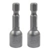 Cjueiom 2pcs 1/4" Quick-Change Hexagon Socket, 8mm Metric Nut Drivers