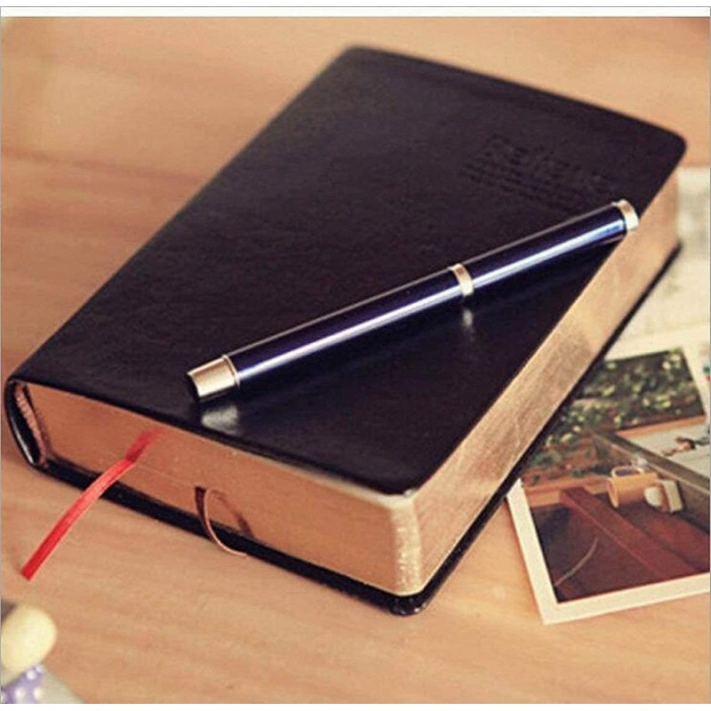 Thick Leather Journal for Men Women, Black Notebook Leather Notebooks