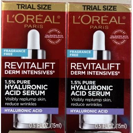 L'Oréal Paris PACK OF 2 Loreal REVITALIFT Derm Intensives .5oz Pure HYALURONIC ACID SERUM
