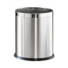 LEASYLIFE 2.6Gallon/10L，Stainless Steel Bathroom Trash Can,Chrome Trash Can,Silver Garbage Can