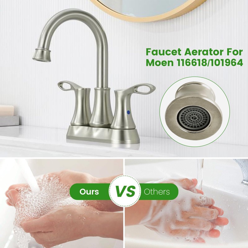 Faucet Aerator for Moen 116618BN Aerator, Brushed Nickel