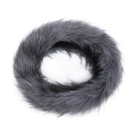 Aiphamy Winter Fluffy Faux Fur Headband Hat Ear Warmer Head Wrap Head Warmer for Women (Snow Grey)