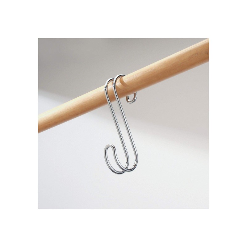 InterDesign Classico Metal Over the Rod Dual Hooks, Closet Accessory