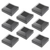 Plum Fittings 1 1/2" x 1 1/2" Square Black Post Cap for Aluminum Fence Posts | Black Post Caps (8 Pack)