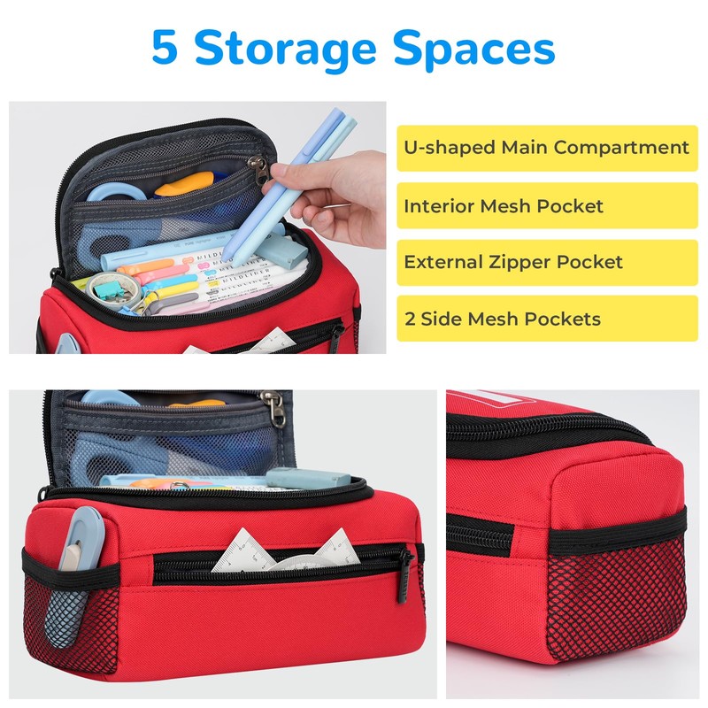 ECHSRT Jumbo Pencil Case Organizer for Men Women, Extra Large