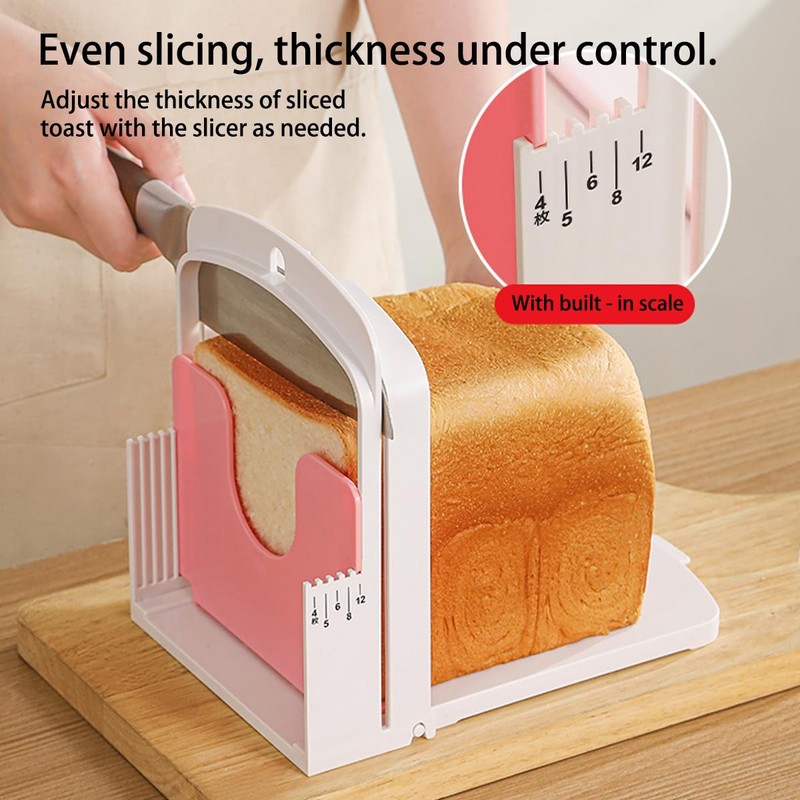 Bread Slicer for Homemade Bread, Bread Slicing Guide Adjustable Width,