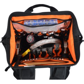 WELKINLAND 55-Pockets Tool backpack, Tool bag backpack, Backpack tool bag, Tool back pack, Electrician backpack, Tool backpacks hvac, Tools backpack heavy duty