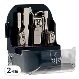 777 Spaceship Nail Clippers 8 Piece Set Silver 2 Sets / 777 우주선 손톱깎이 8종 세트 실버 2세트