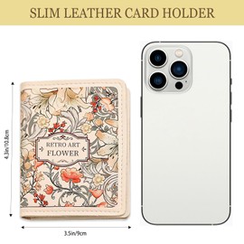 Women's Floral Slim Compact Wallet, Bifold Design with Credit Card Slots, Stylish Multi-functional Purse (Summer's Promise)