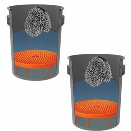 Set of 2 GRANTUS Dirt Guard Strainer 3.7-6.9 Gallon Bucket Dirt Separator Insert Anti-Scratch Preventer Swirls While Washing Chemical Dirt Down (NO Buckets Included)