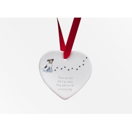 Image Industry Jack Russell Walk Beside Us Ceramic Heart - Dog Memorial - Memorial Gift - Hanging Decoration