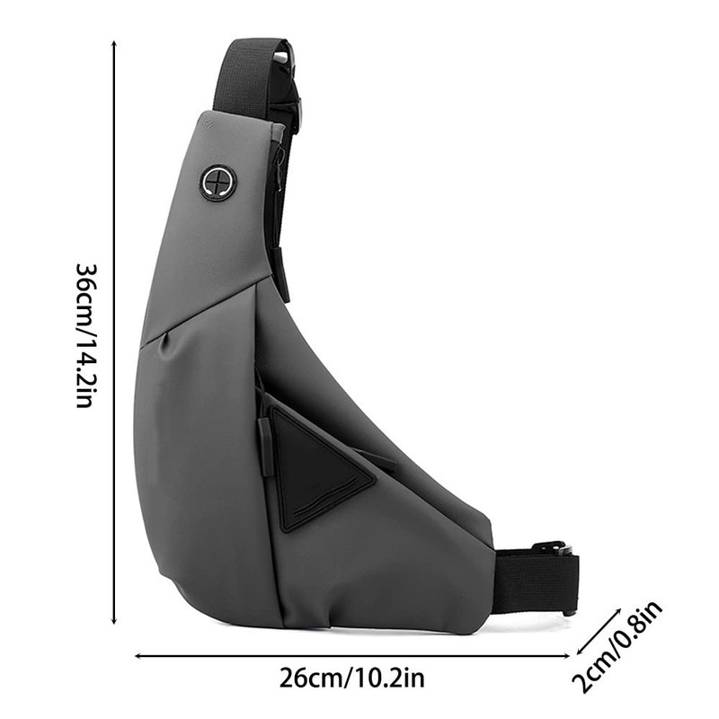 DONGKER Sling Crossbody Bag, Men's Shoulder Bag, Casual Chest Bag,