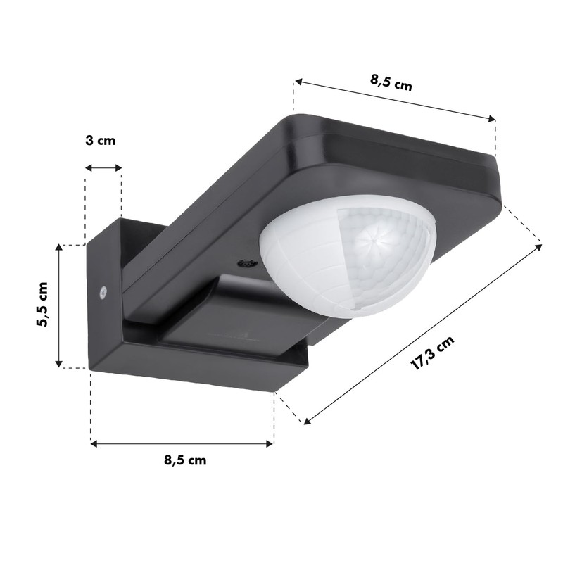 Maclean MCE243 Infrared Motion Sensor with Twilight Sensor, 360° Detection