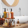 Reallnaive 6 Pcs 11" Acacia Wood Lazy Susan Organizer Set,