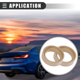 Motoforti Universal Speaker Spacer Adapter, Subwoofer Mounting Spacer, 50mm ID, Wood, Beige, 2pcs