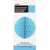 Powder Blue Hanging Paper Honeycomb Ball - 8'', 1 Count