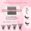 96 Pcs Lash Clusters 14-20mm Cluster Lashes D Curl Lash