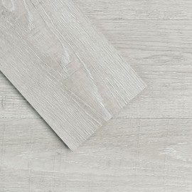 MULGREAT Peel and Stick Floor Tile, 54 Sq.Ft Self Adhesive Vinyl Flooring Plank, 36 Pieces Waterproof Heavy Duty Wood Grain Tiles, 36"x6" DIY Planks for Bedroom Kitchen Apartment Bathroom White