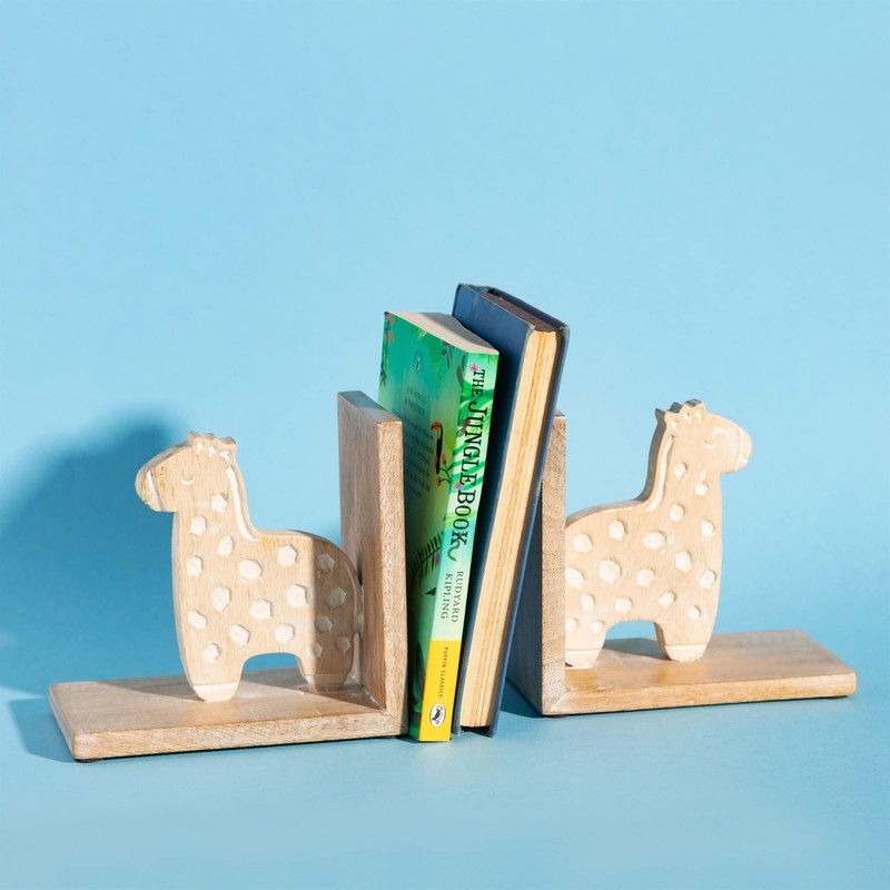 Sass & Belle Gigi Giraffe Wooden Bookends