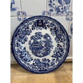 Royal Wessex ENGLAND Churchill Tonquin Blue Delft Design Dinner Plate 10 Inch